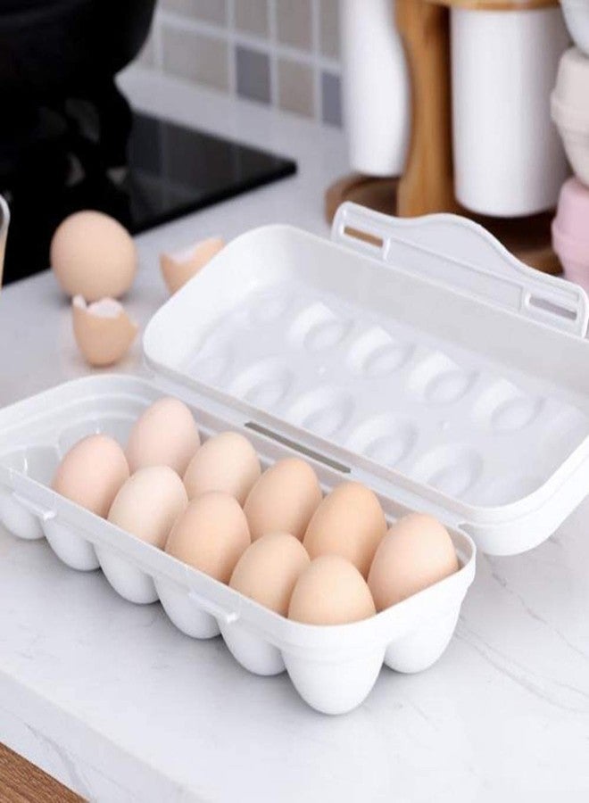 Dhvsam 12 Grids Eggs Tray Holders, Egg Storage Containers Practical Refrigerator Egg Boxes for Home Kitchen Restaurant (2 Pcs Random) - Image 3